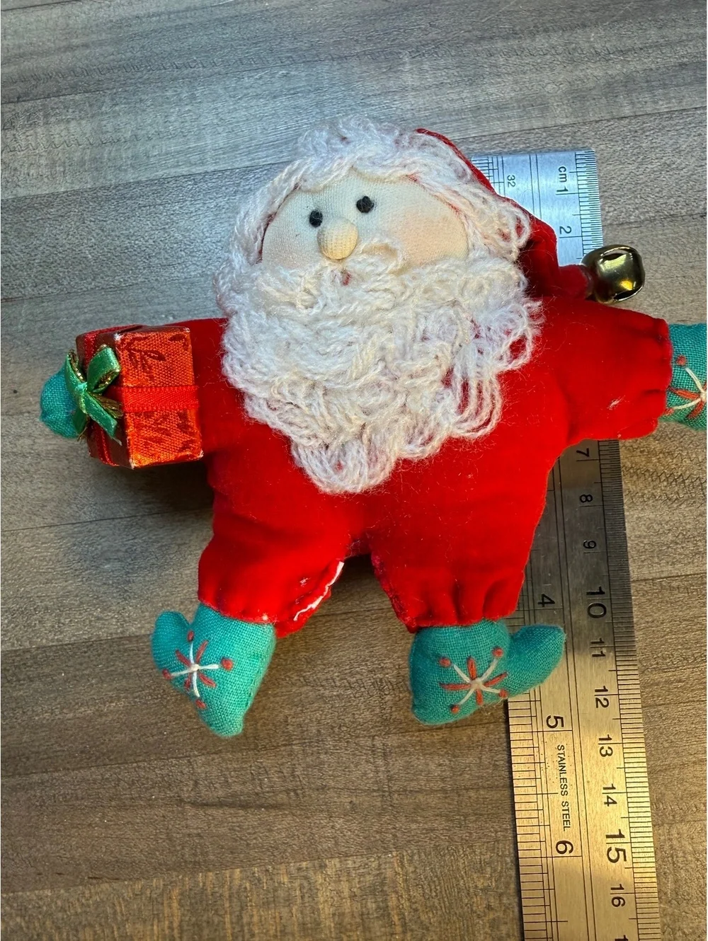 Handmade Santa Christmas Brooch Plush Pin 4” Holiday Gift Accent (MR/x11)